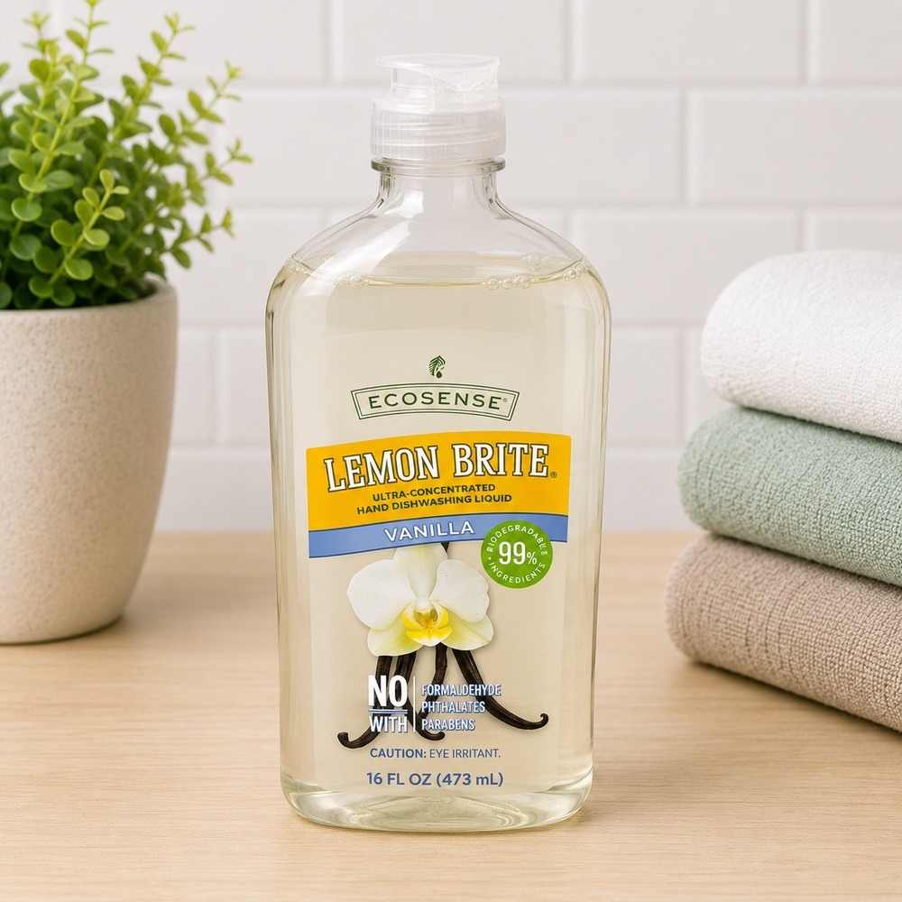 Melaleuca EcoSense Lemon Brite Vanilla Dish Soap Ultra Concentrated 16oz 6050
